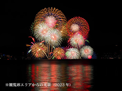 「2025びわ湖大花火大会」湖岸緑地帰帆島観覧席をホテルボストンプラザ草津びわ湖にて販売
